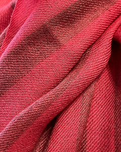 Sciarpa righe fragola