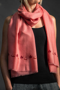 Pashmina Nuvola 100% cashmere Pesca